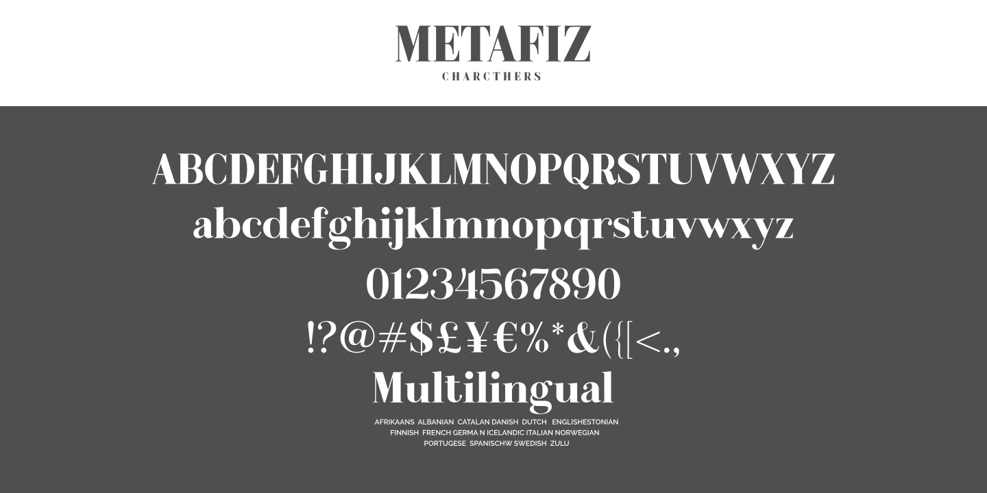 Example font Metafiz #2